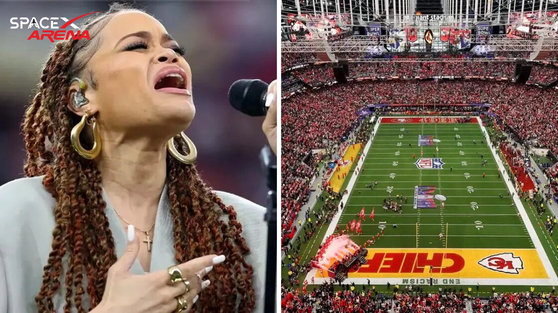 Andra Day is fined $1 billion by the NFL for singing the Black National Anthem during Super Bowl LVIII.