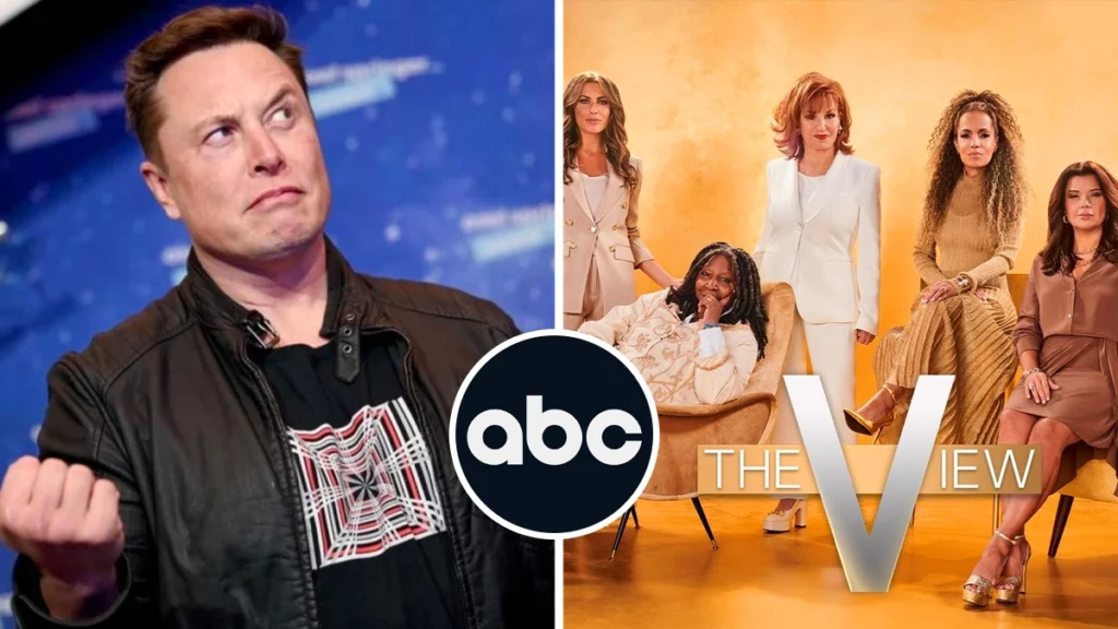 Elon Musk dismisses the entire cast of "The View" after acquiring ABC.