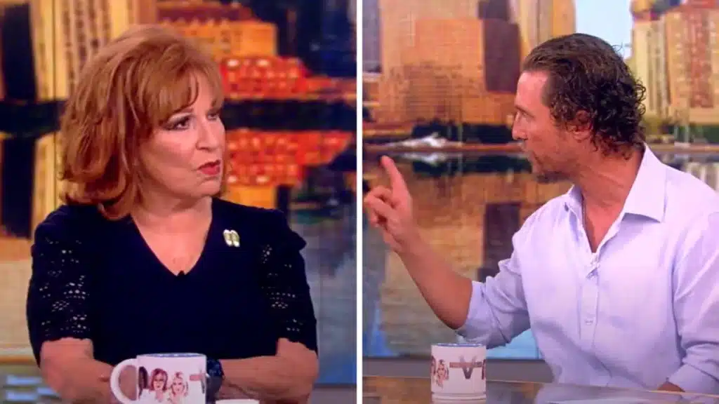 Matthew McConaughey shut up Joy Behar after she asked a question