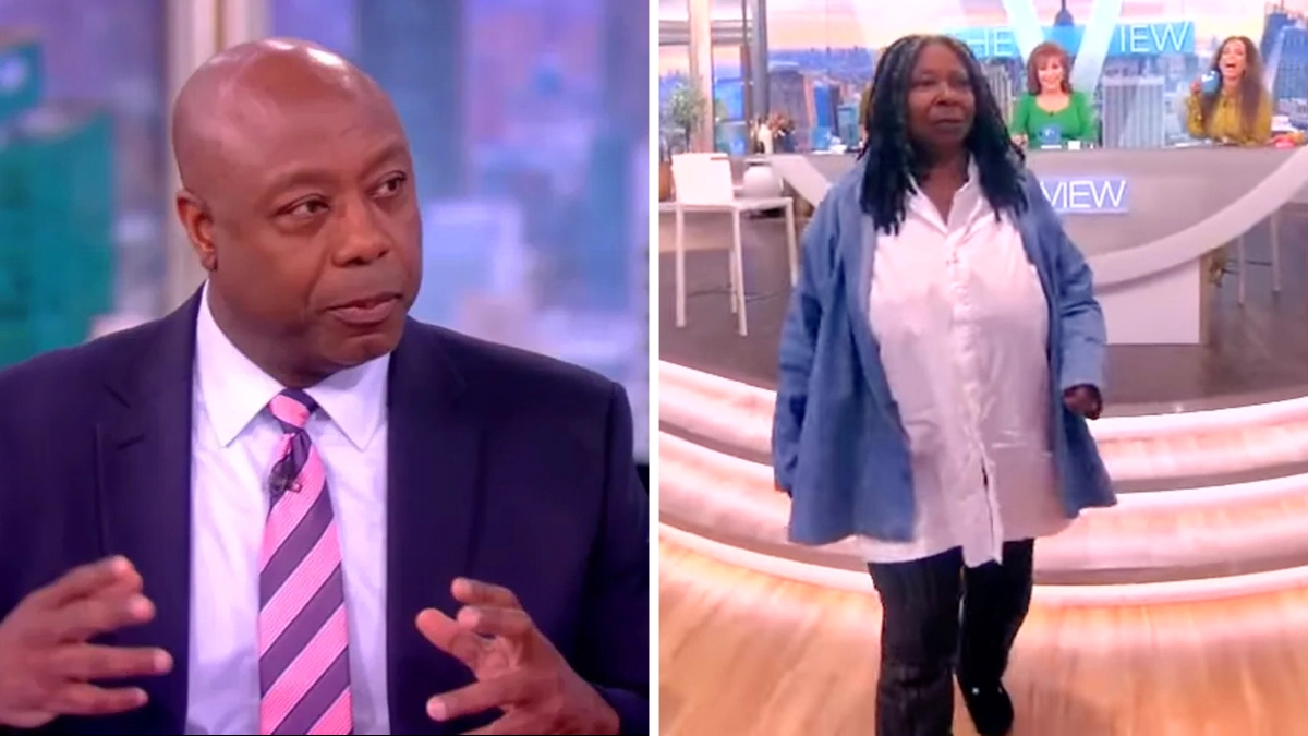 Whoopi Goldberg leaves 'The View' in tears after confronting Tim Scott.